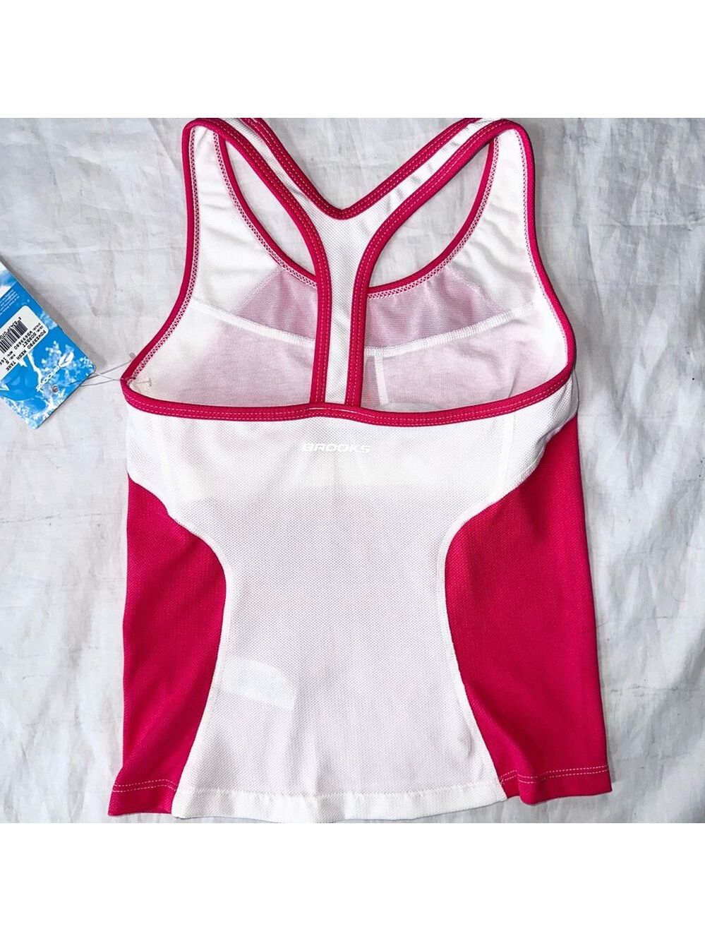 NWT Women’s Small Brooks Sports Powerpro Mesh Tank Color Sorbet - Picture 2 of 9